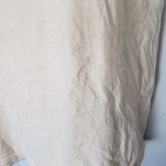 Bella Canvas Small Beige Short Sleeve T-shirt Leopard Heart Graphic Tee Shirt - Picture 4 of 5